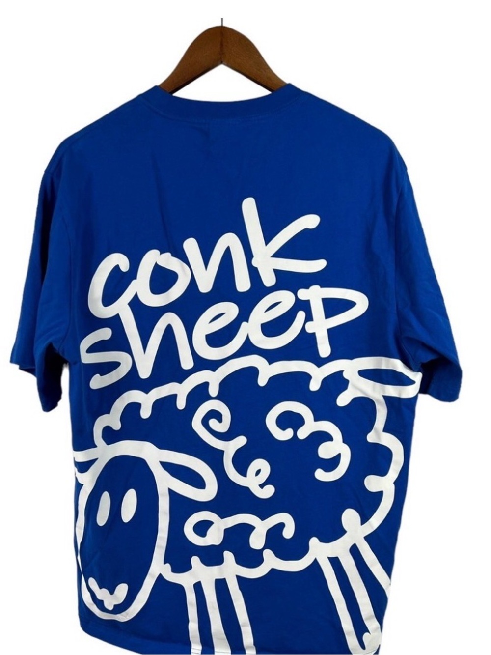 CONKLAB Royal Blue Tee with White Conk Sheep Graphic - Small